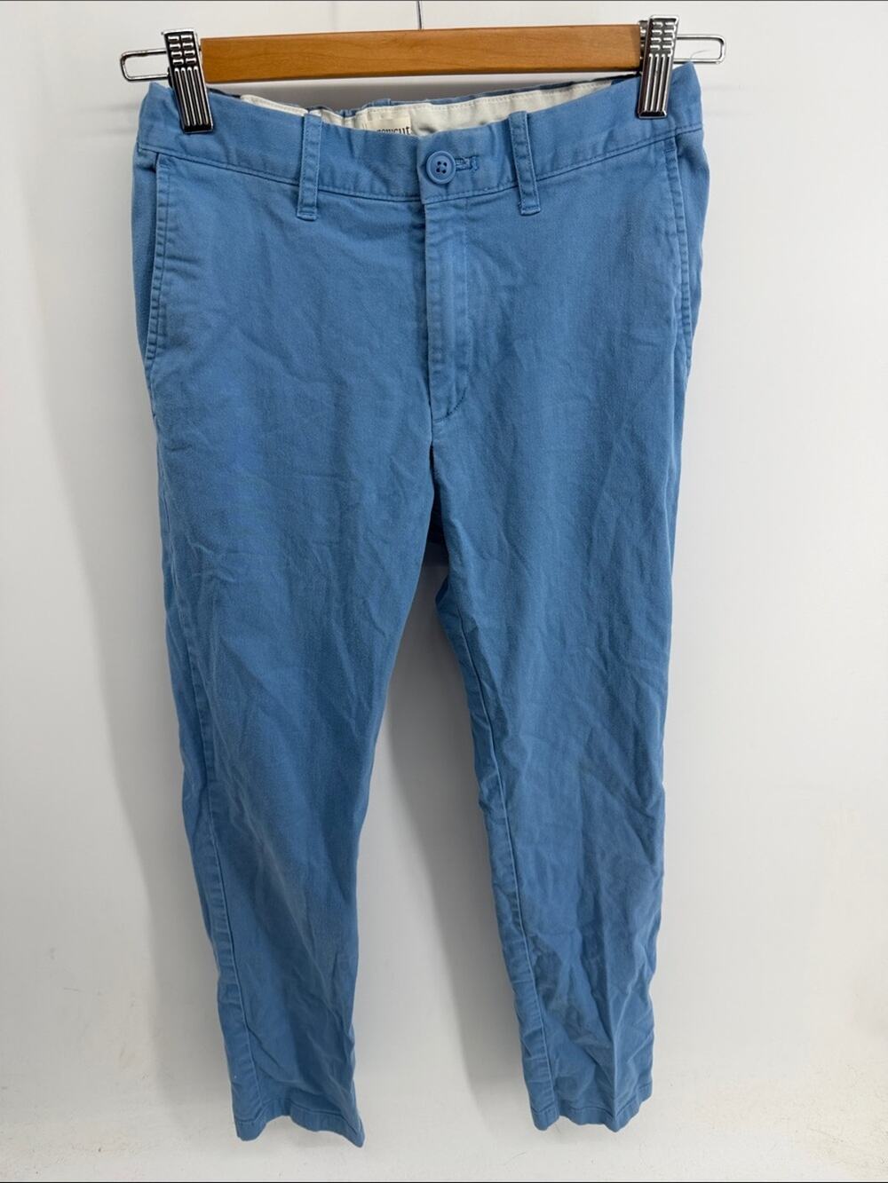 J. Crew CREWCUTS Skinny blue adjustable waist flat front chino dress pants sz 14